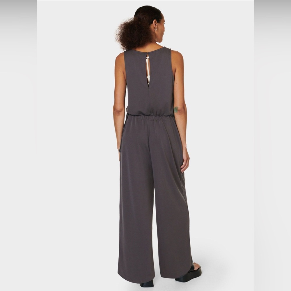 Sweaty Betty Cruise Wide Leg Sleeveless Jumpsuit Falu Red - Picture 4 of 14